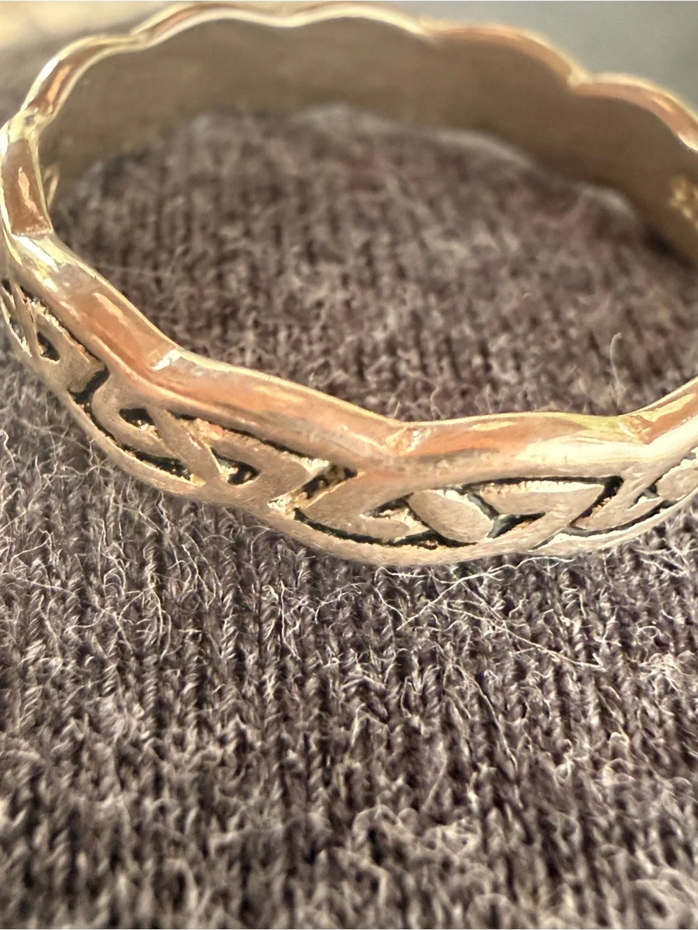 VTG Sterling Silver Celtic Knot Band Ring Sz8
